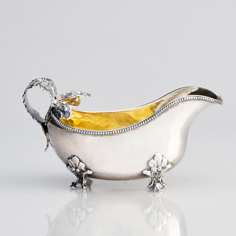 Anders Schotte, gräddsnäcka, delvis förgyllt silver, Uddevalla 1797.