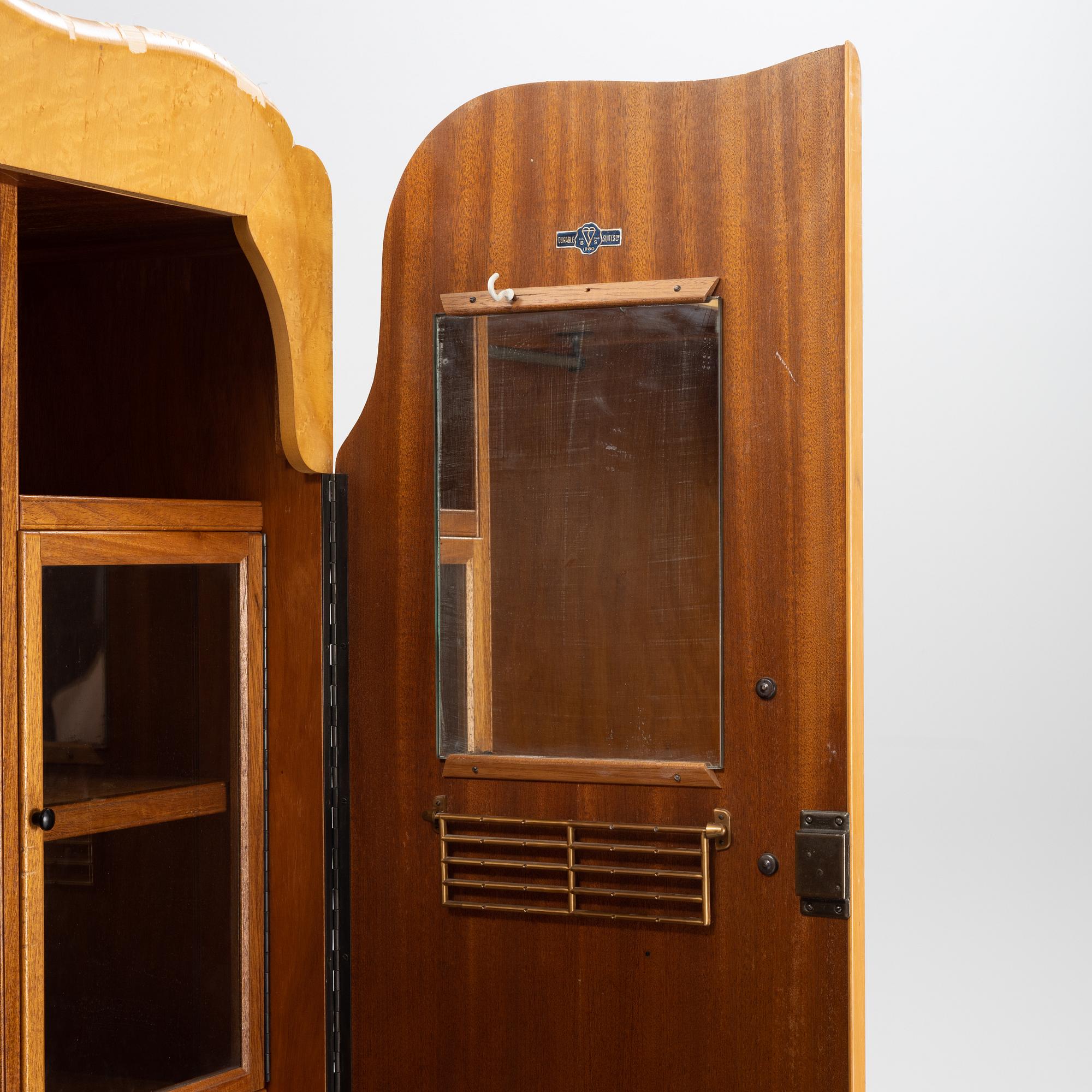 A Durable Suites Ltd birch cabinet, second half of the 20th century.