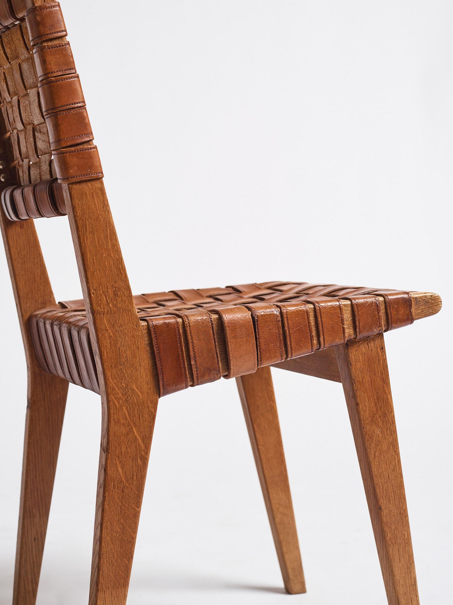 Jens Risom, fyra stolar, Knoll, USA, 1940-tal.