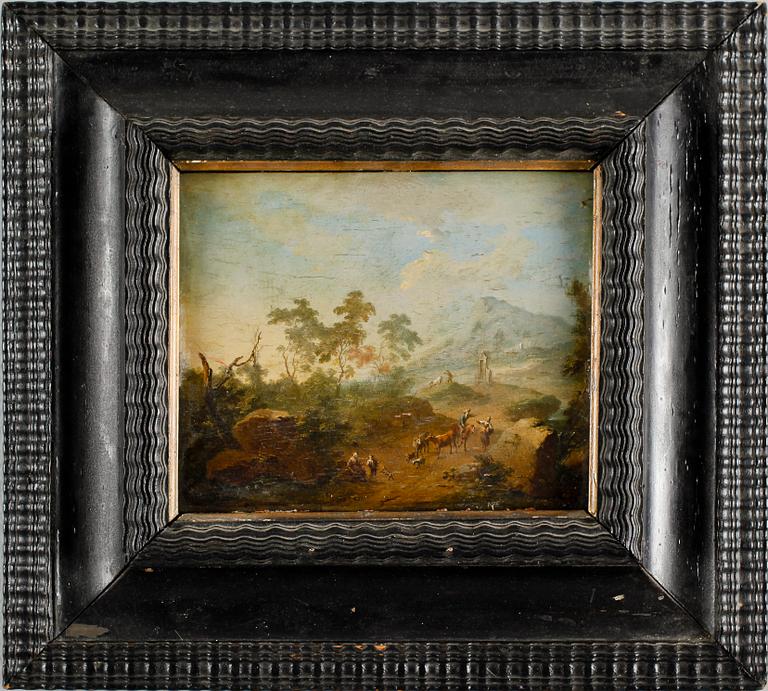 OKÄND KONSTNÄR, olja på pannå, 1600-/1700-tal.