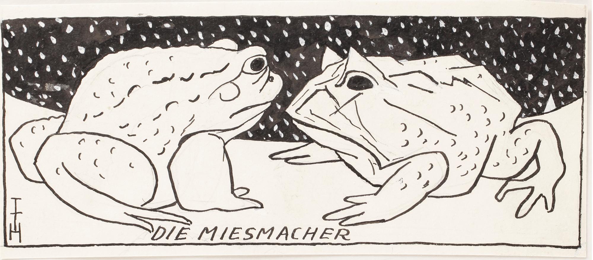 THOMAS THEODOR HEINE, Tuschteckning, signerad.