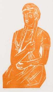 Ina Colliander, woodcut, signed and numbered 36/100.