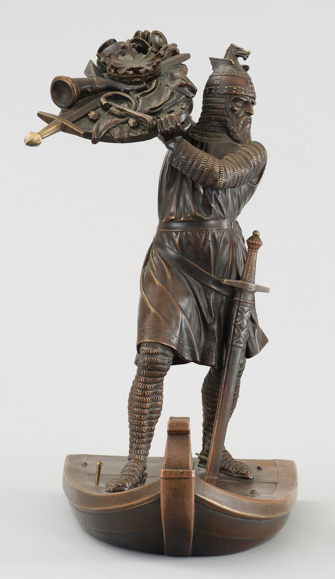 JOHANN HIRT, Brunpatinerad brons.