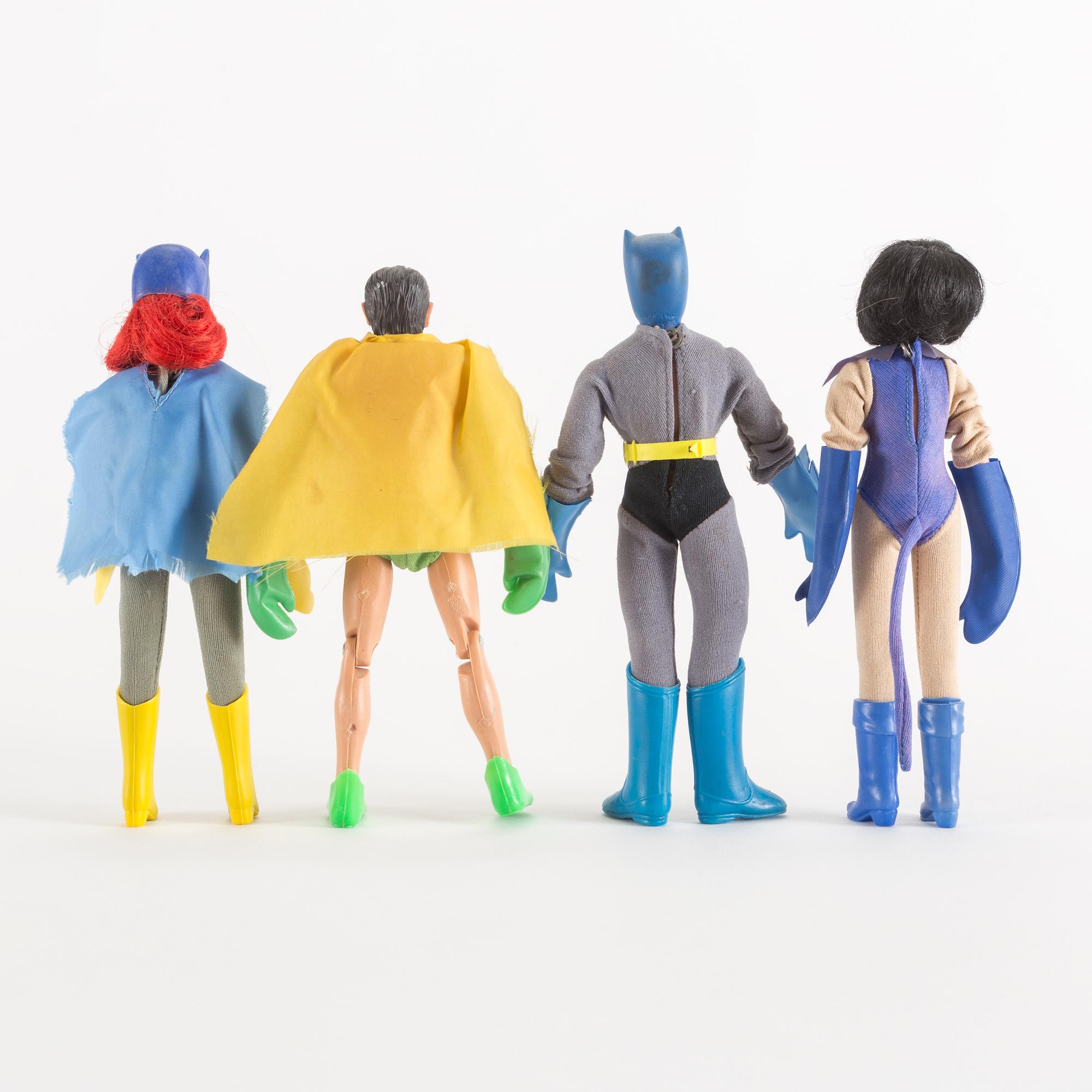 WORLDS GREATEST SUPER HEROES, 7 stycken actionfigurer, Batman, Mego, 1970-tal.