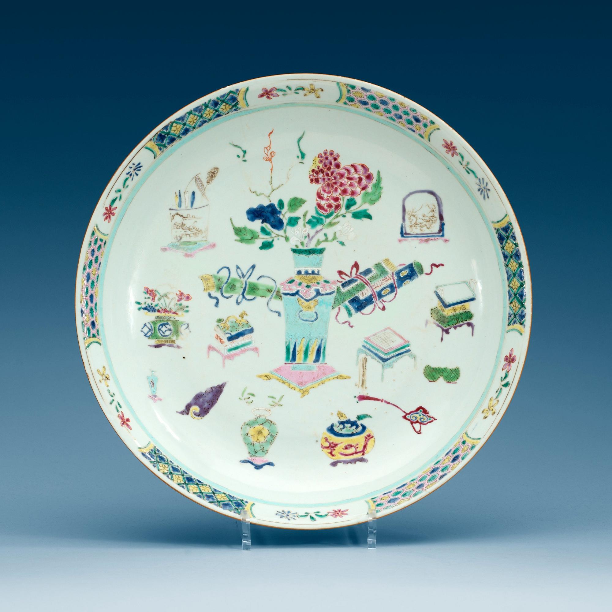 FAT, kompaniporslin. Qing dynastin, 1700-tal.