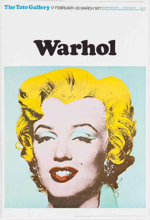 ANDY WARHOL, exhibition poster, 1971.