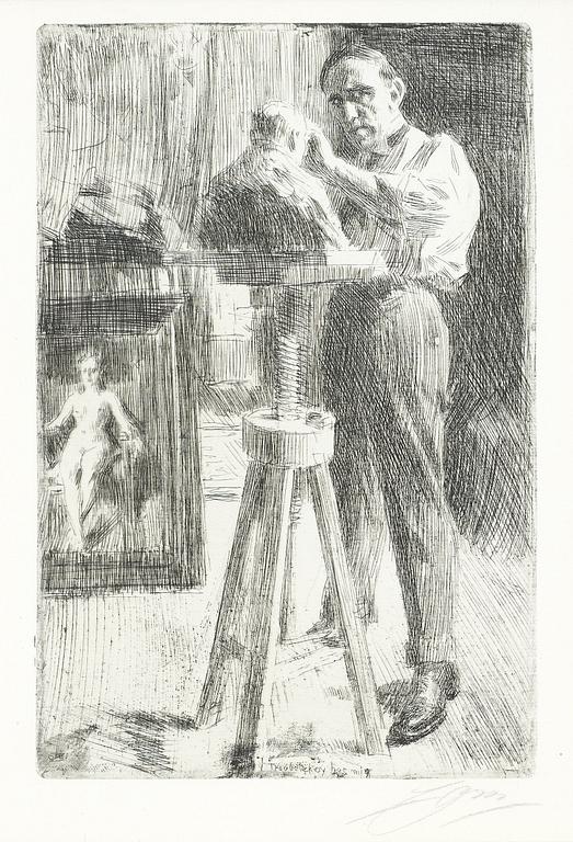 ANDERS ZORN, Etsning (III état av III), 1908, signerad.