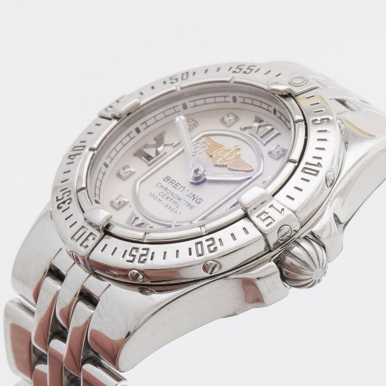 BREITLING, Starliner A71340 ladies wristwatch, 100m/330 ft.