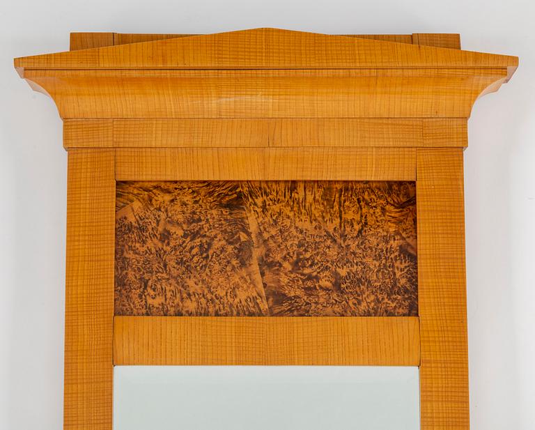 A 19th century birch mirror.