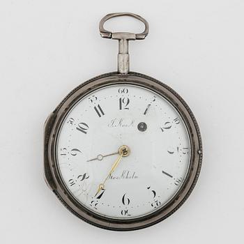 HERRFICKUR, silver, Jacob Kock, verksam i 1762-1803 Stockholm. Vikt tot ca 135 gram.