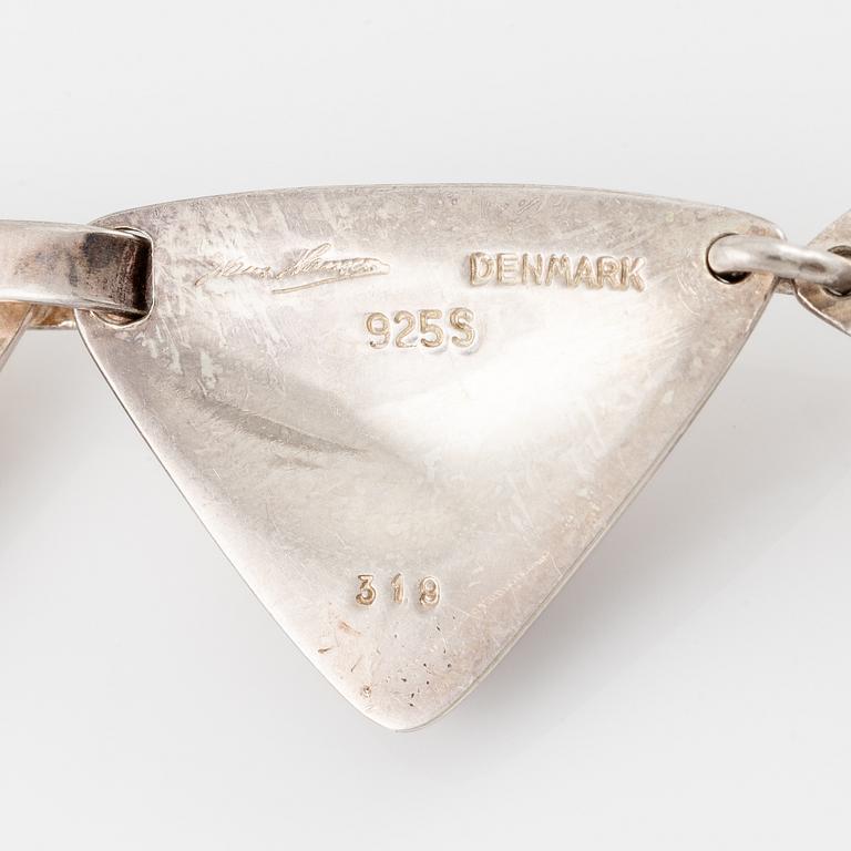 Hans Hansen, necklace and bracelet, sterling silver, Denmark.