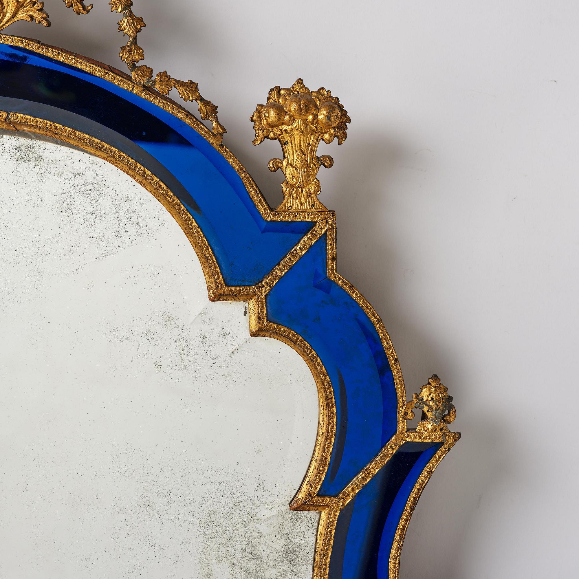 Spegel, tillskriven Burchard Precht ca 1720, Barock.