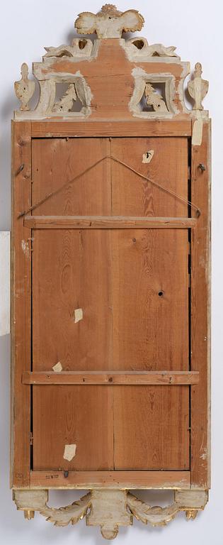 A Gustavian giltwood mirror by C. G. Fyrwald (master in Stockholm 1776-1825).