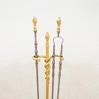 A three pcs fire utencilies Empire style 20th century.