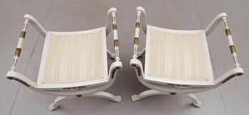 BANKETTER, 1 par, gustaviansk stil, sent 1800-/1900-tal.