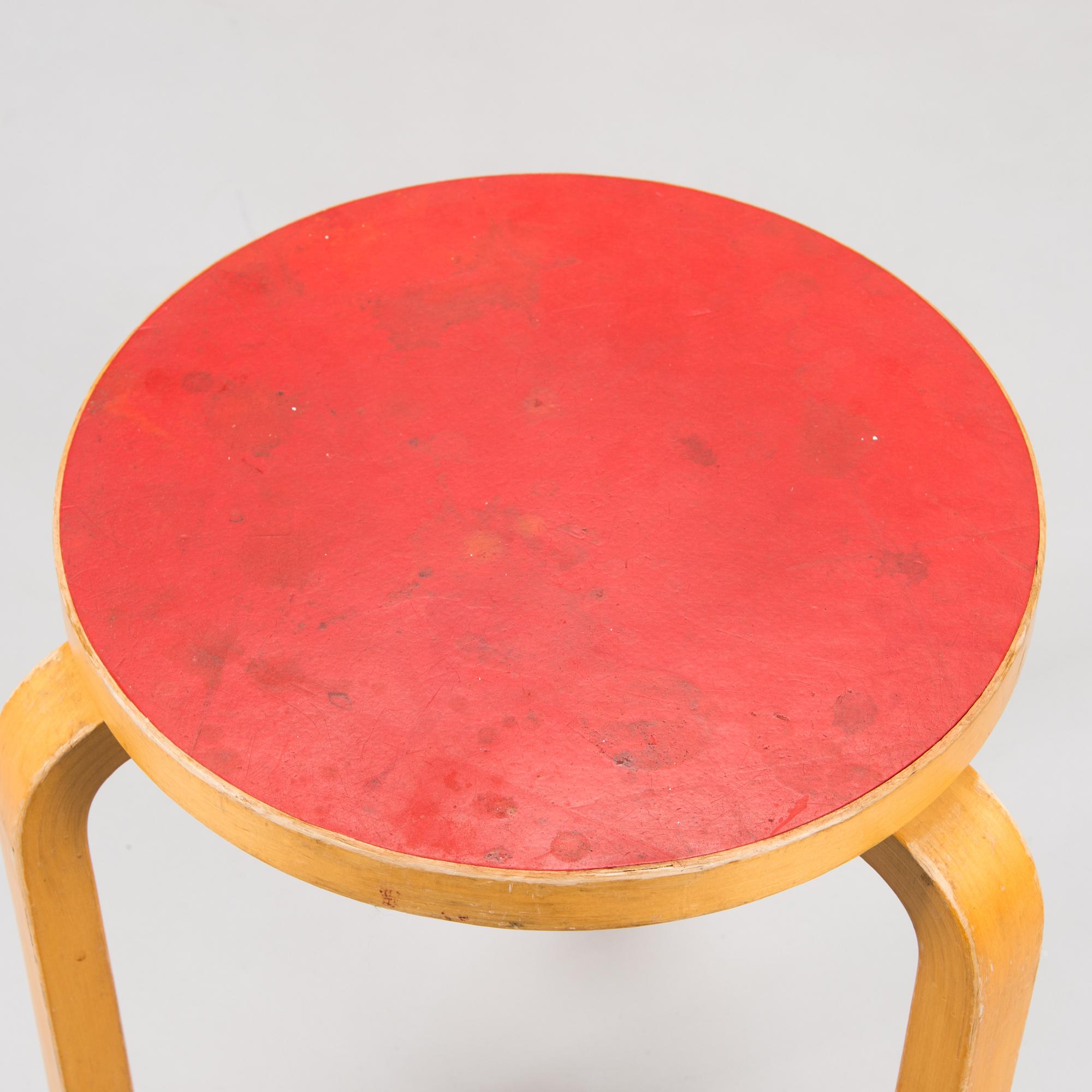 Alvar Aalto, a 1960's '82' table and six '66' stools for O.Y. Huonekalu-ja Rakennustyötehdas A.B.