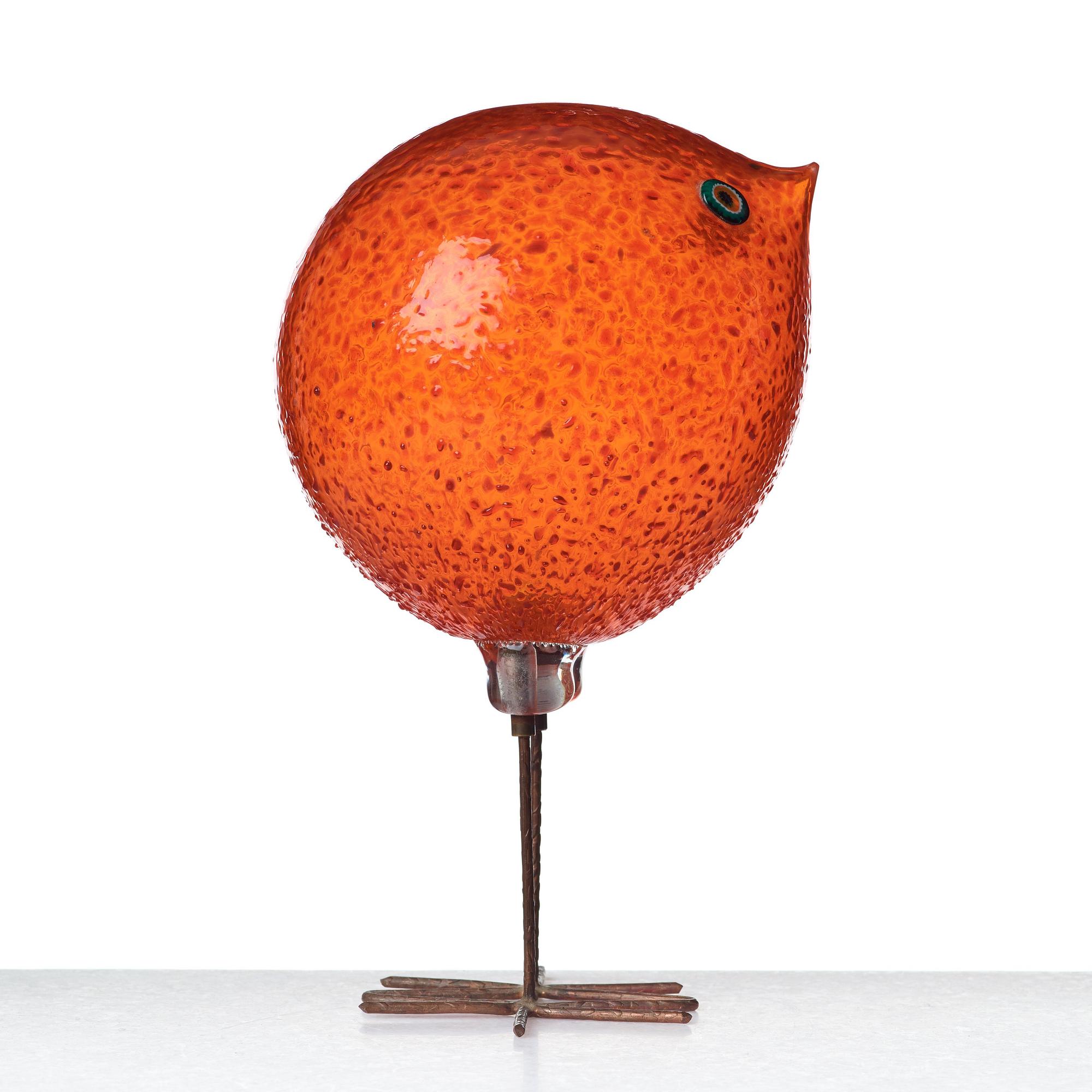 Peter Pelzel, a "Pulcino" glass bird, Vistosi, Italy 1960's.