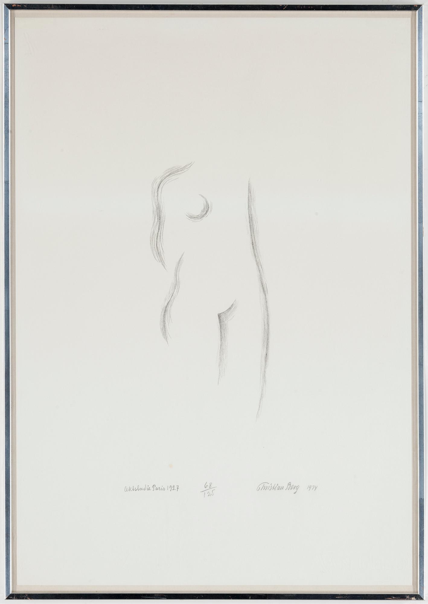 CHRISTIAN BERG, lithographs, 3, signed 68/125.