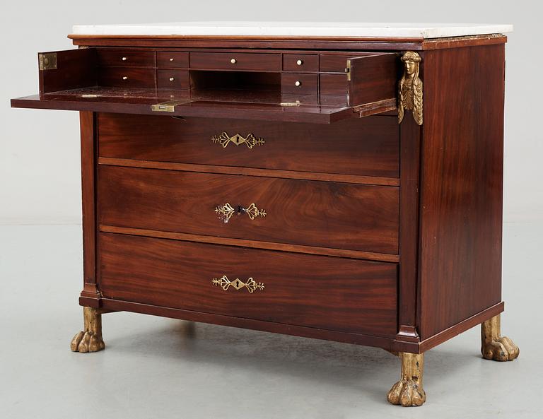 A Swedish Empire early 19th Century writing commode.