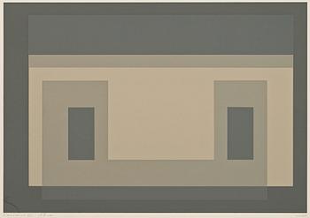 JOSEF ALBERS, 9 färgserigrafier, signerade med blyerts, daterade 1966, numrerade 103/200.