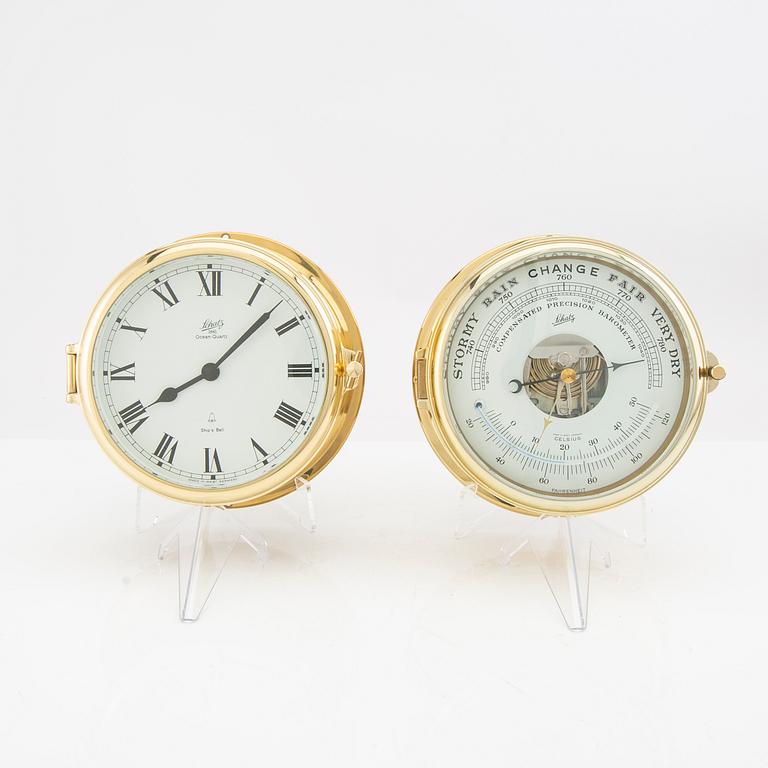 Ship's clock and barometer, Schatz, West Germany, second half of the 20th century.