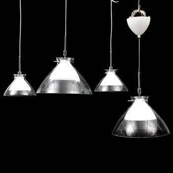 Four Belid ceiling lamps.