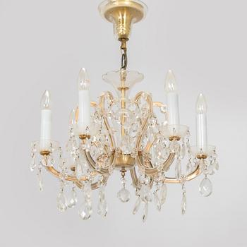 A chandelier and a pair of wall lamps, second half of the 20th Century.
