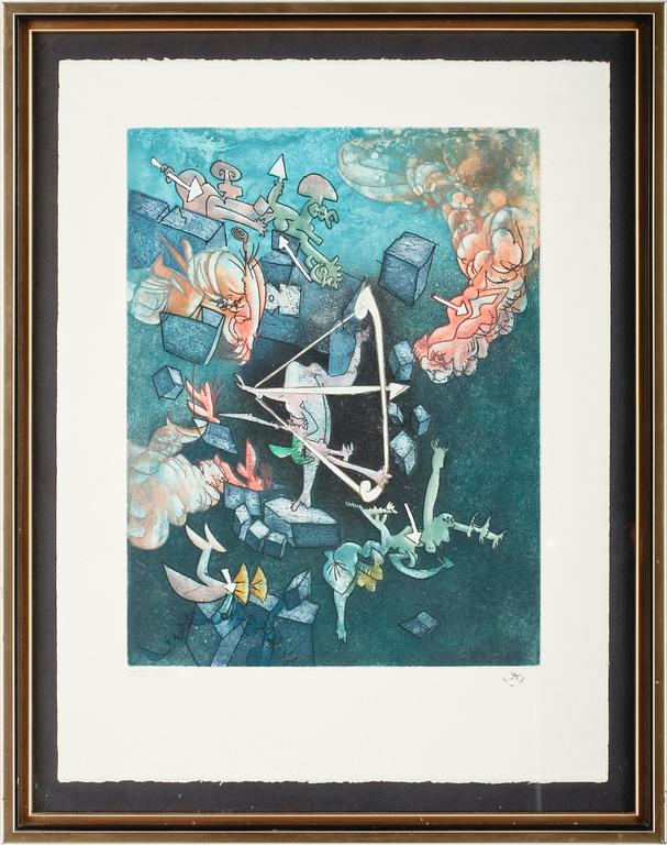 ROBERTO MATTA, aquatint, sign o numr VIII/XXV. (8/25).