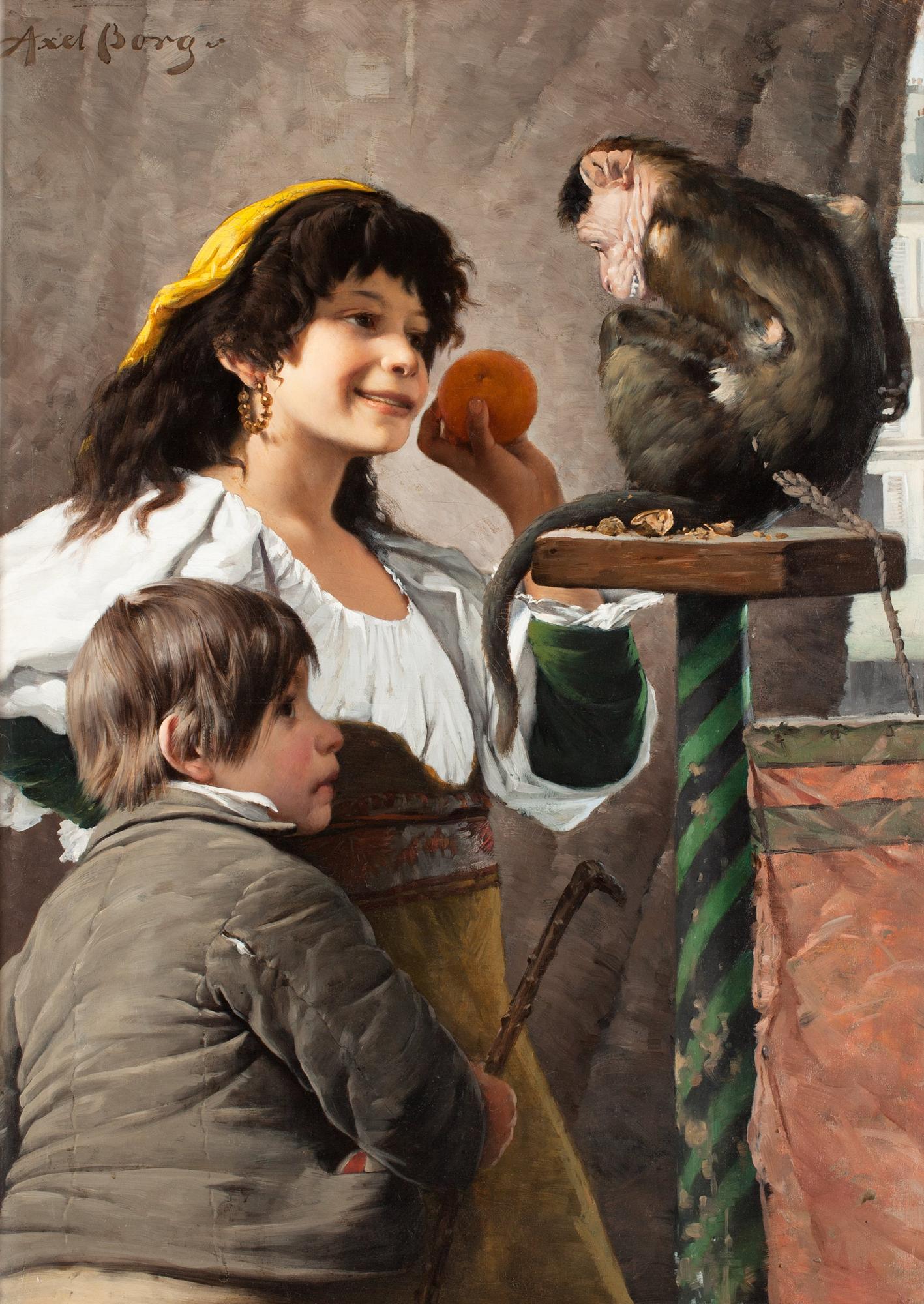Axel Borg, Gycklare med apa.