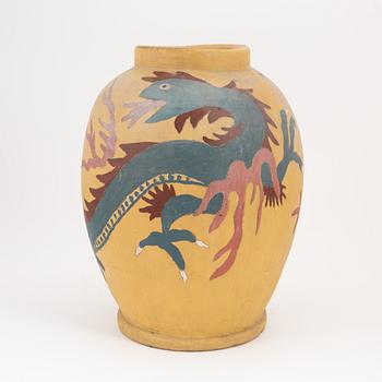 A stonware vase from Höganäs, 20th Century.