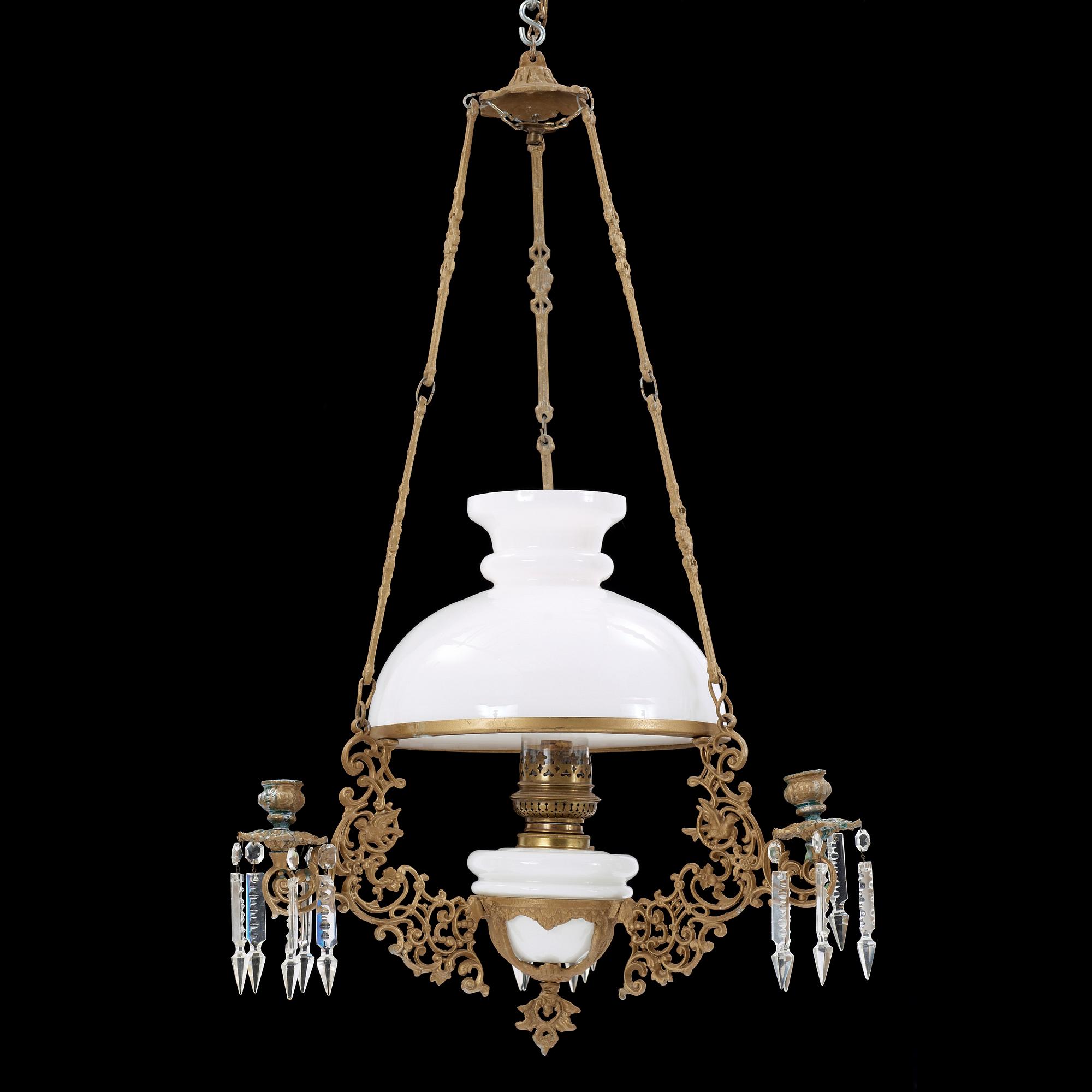 FOTOGENLAMPA, Oscariansk, sent 1800-tal. Höjd: 75 cm.