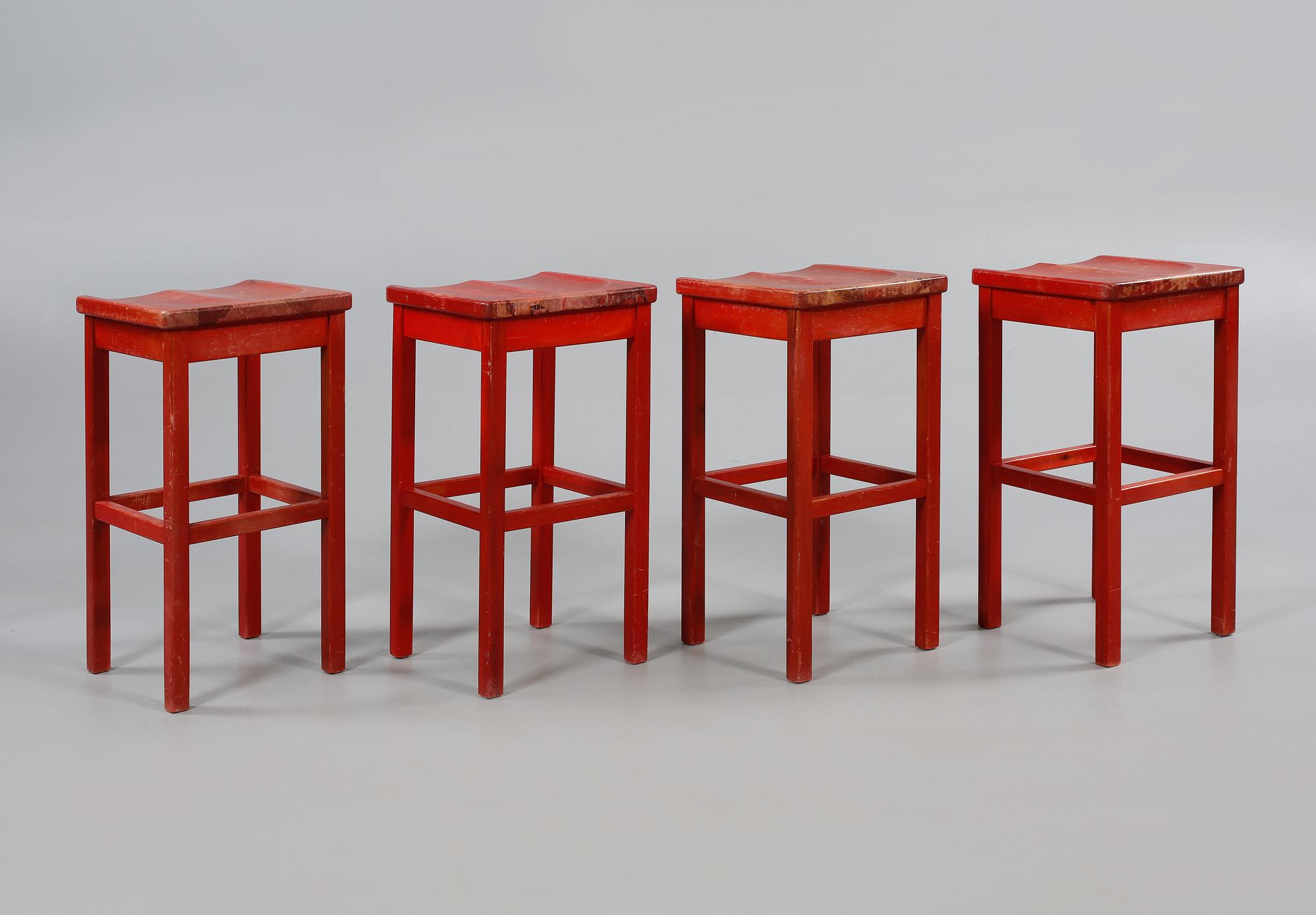 PALLAR/BARSTOLAR, 4 st, möjligen IKEA, 1900-talets andra hälft.