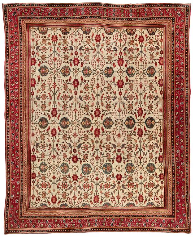 An Agra carpet, North India, c. 508 x 409 cm.