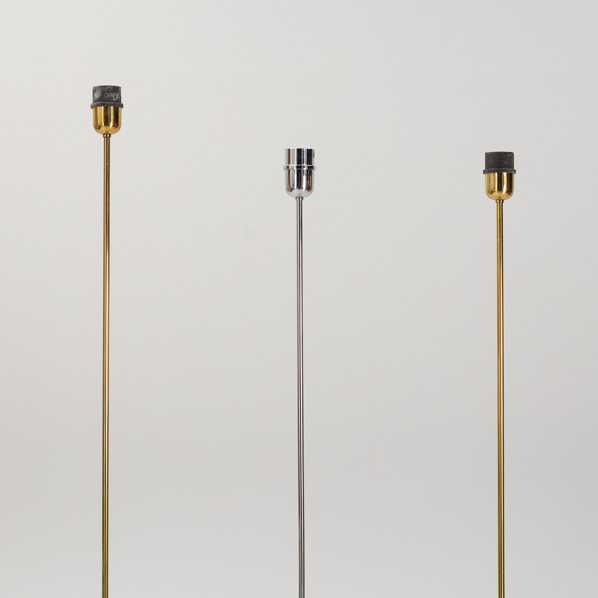 Gigi & Pepe Tanzi, three Italian floor lights, Dalca, 1970's.