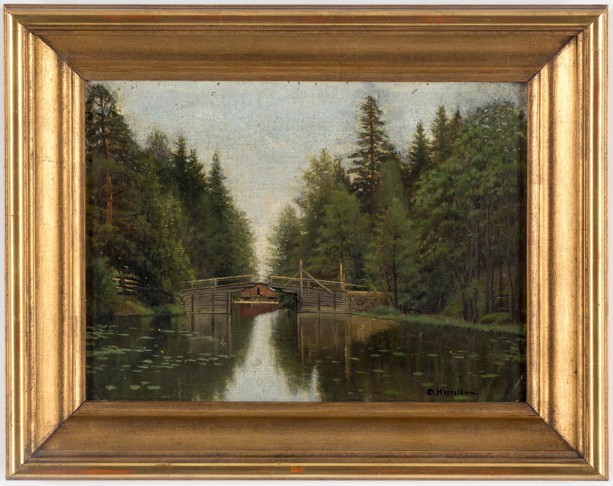 OTTO HESSELBOM, oil on canvas/panel, signed.