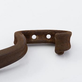 Dörrhandtag, spegelvända, 2 st, Art Nouveau, tidigt 1900-tal.