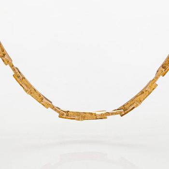 Björn Weckström, a 14K gold 'Tundra' necklace for Lapponia 1967.