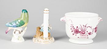 PARTI PORSLIN, 3 delar, porslin, Meissen, bland annat Marcolini-perioden omkring år 1800.