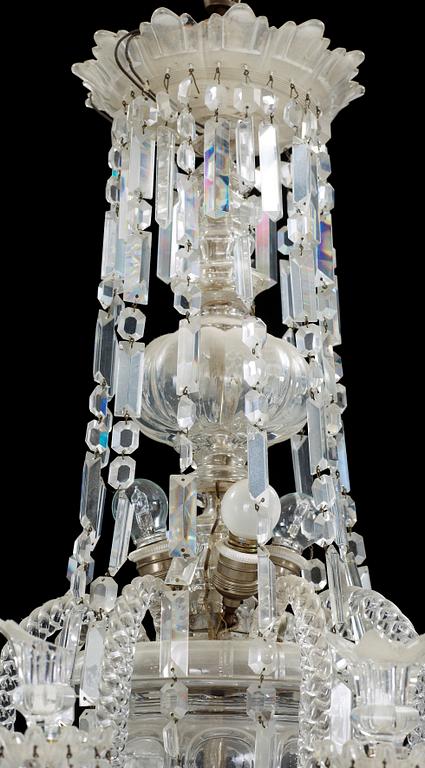 LJUSKRONA, oscariansk, omkring sekelskiftet 1900. Höjd 90 cm.