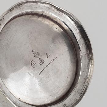 A Swedish 18th century parcel-gilt silver beaker, mark of Abraham Wirgman, Göteborg 1759.