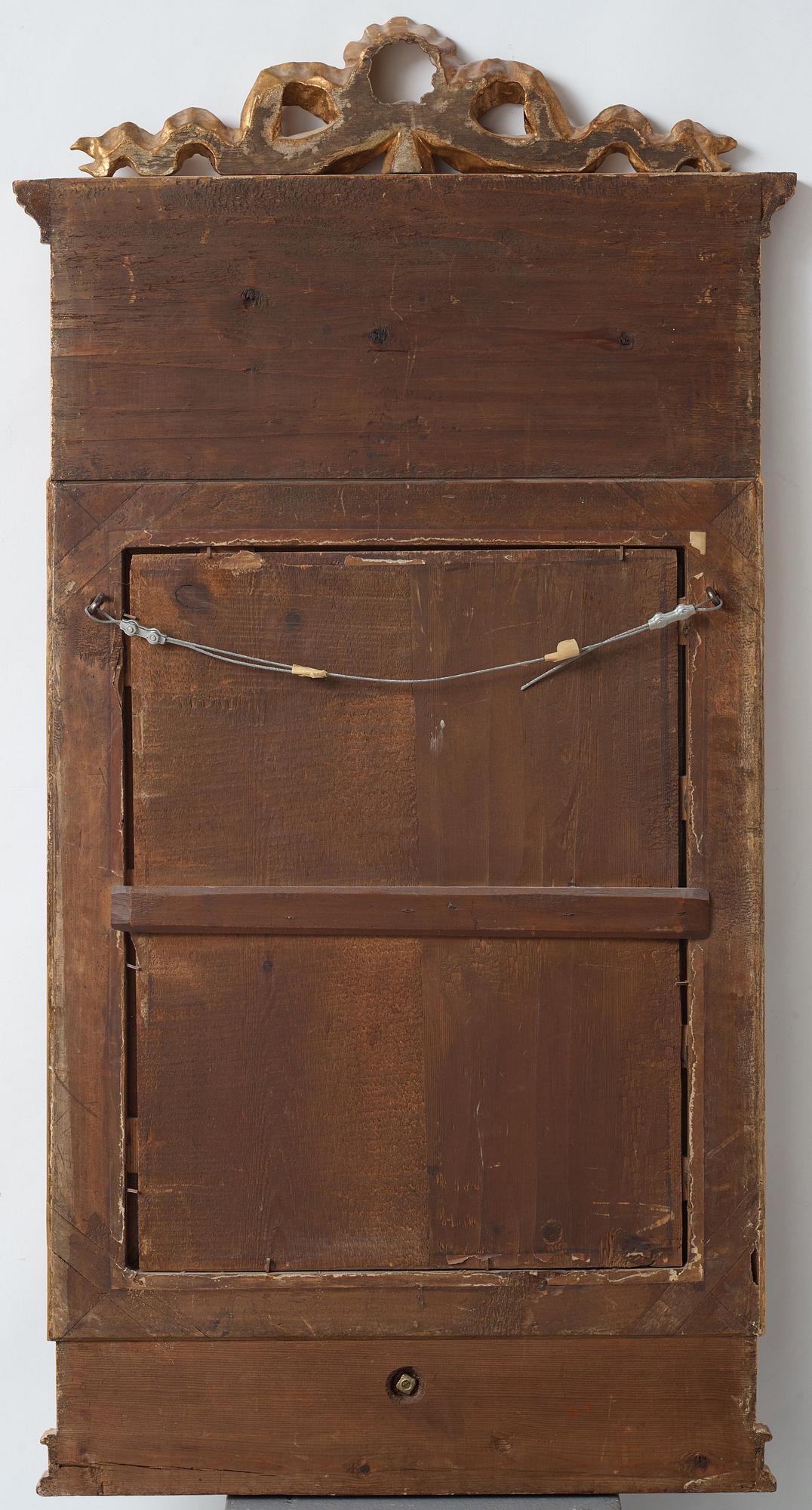 SPEGELLAMPETT, för två ljus, 1700-talets slut, Gustaviansk.