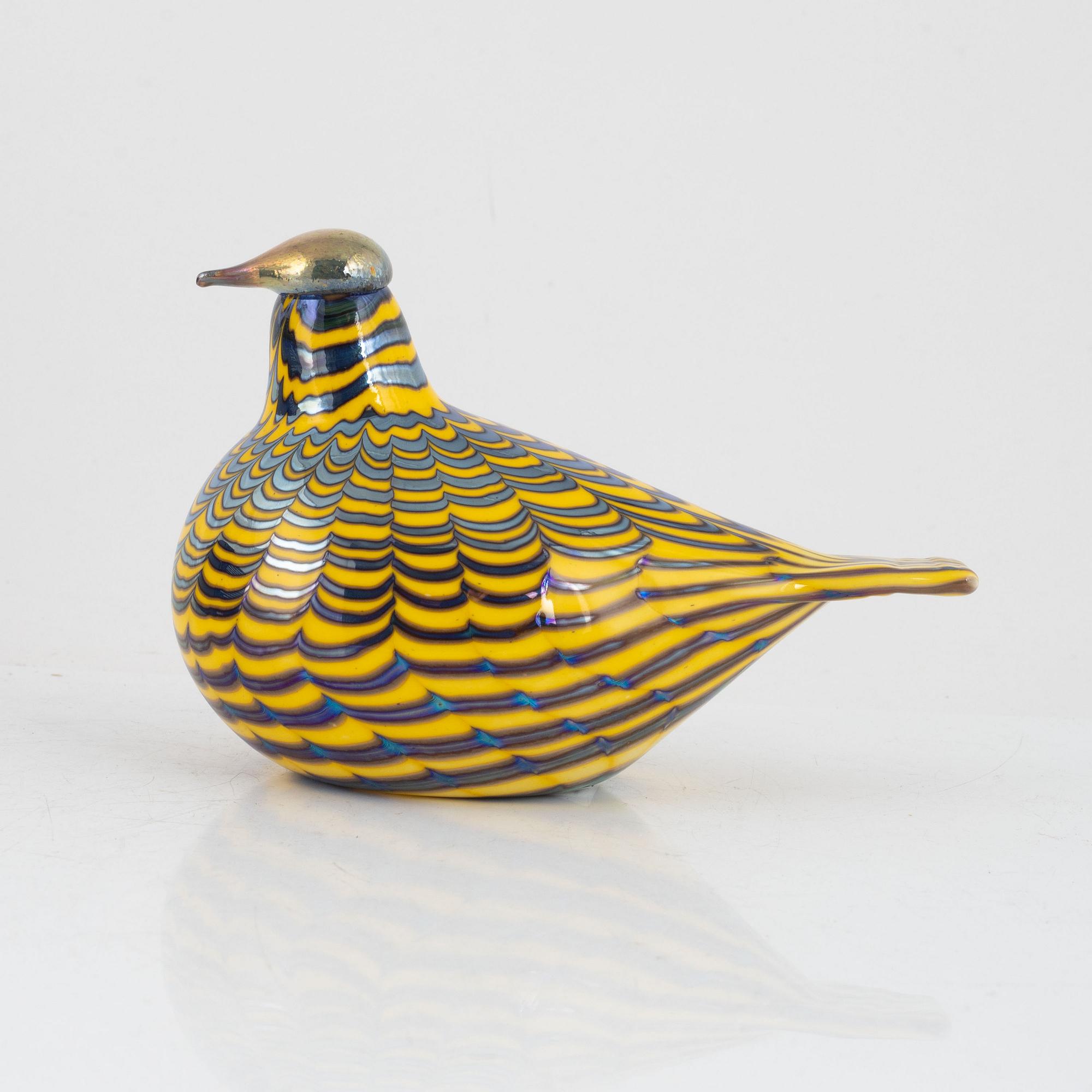工芸品  birds oiva toikka grouce yellow Yellow Grouse by Oiva Toikka 2014 Keltariekko Art glass