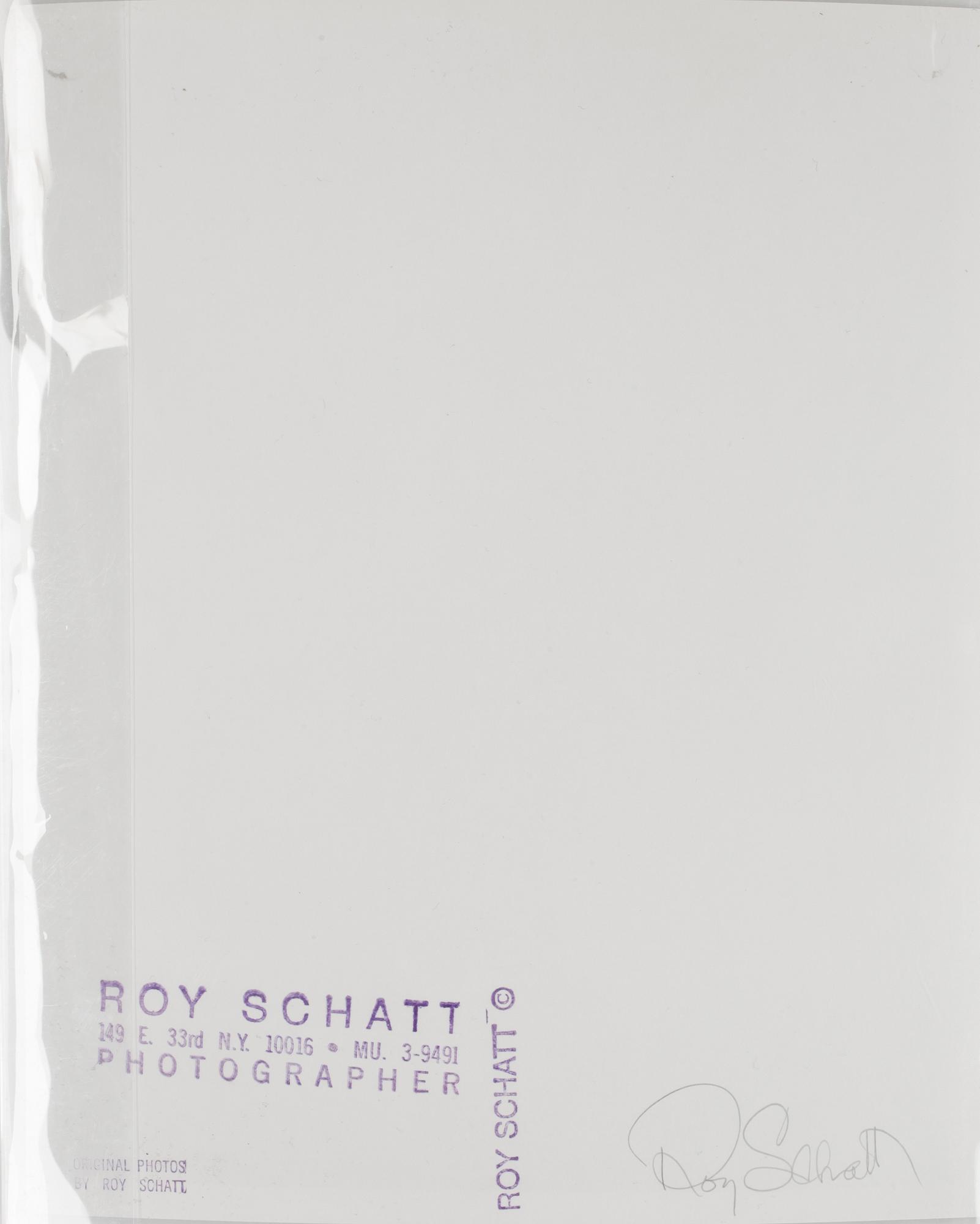 ROY SCHATT, fotografi, silver gelatine, stämpelsign baktill samt sign med blyerts.