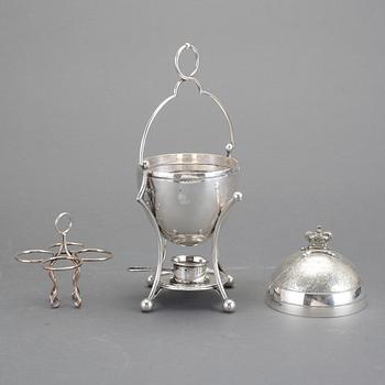 ÄGGVÄRMARE, nysilver, James Dixon & Son, Sheffield, sent 1800-tal.