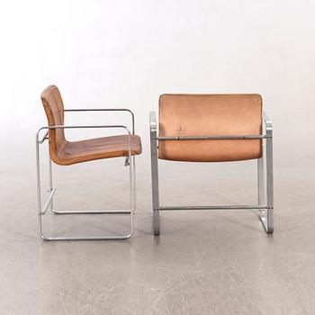 A pair of 20th century second half armchairs by Jörgen Lund & Ole Larsen.