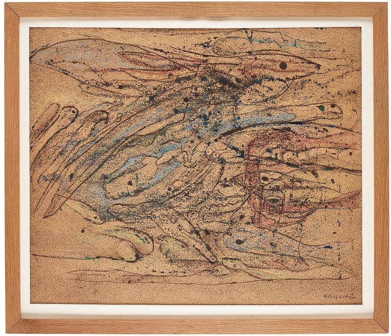 CO Hultén, mixed media, signed and executed 1946.