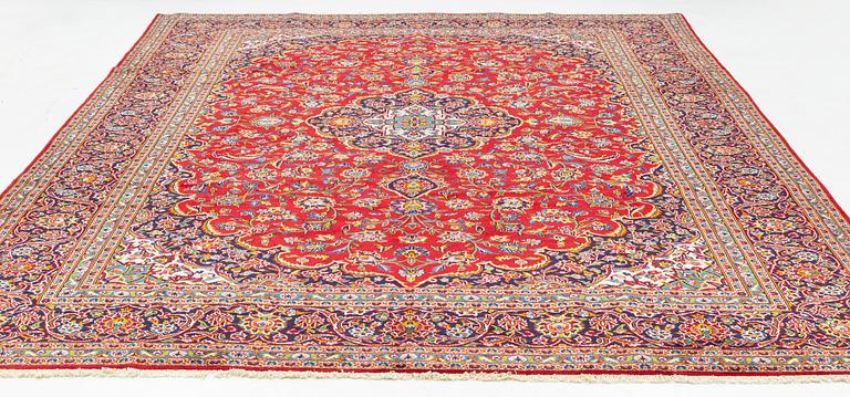 A Keshan carpet, approximately 408 x 287 cm.