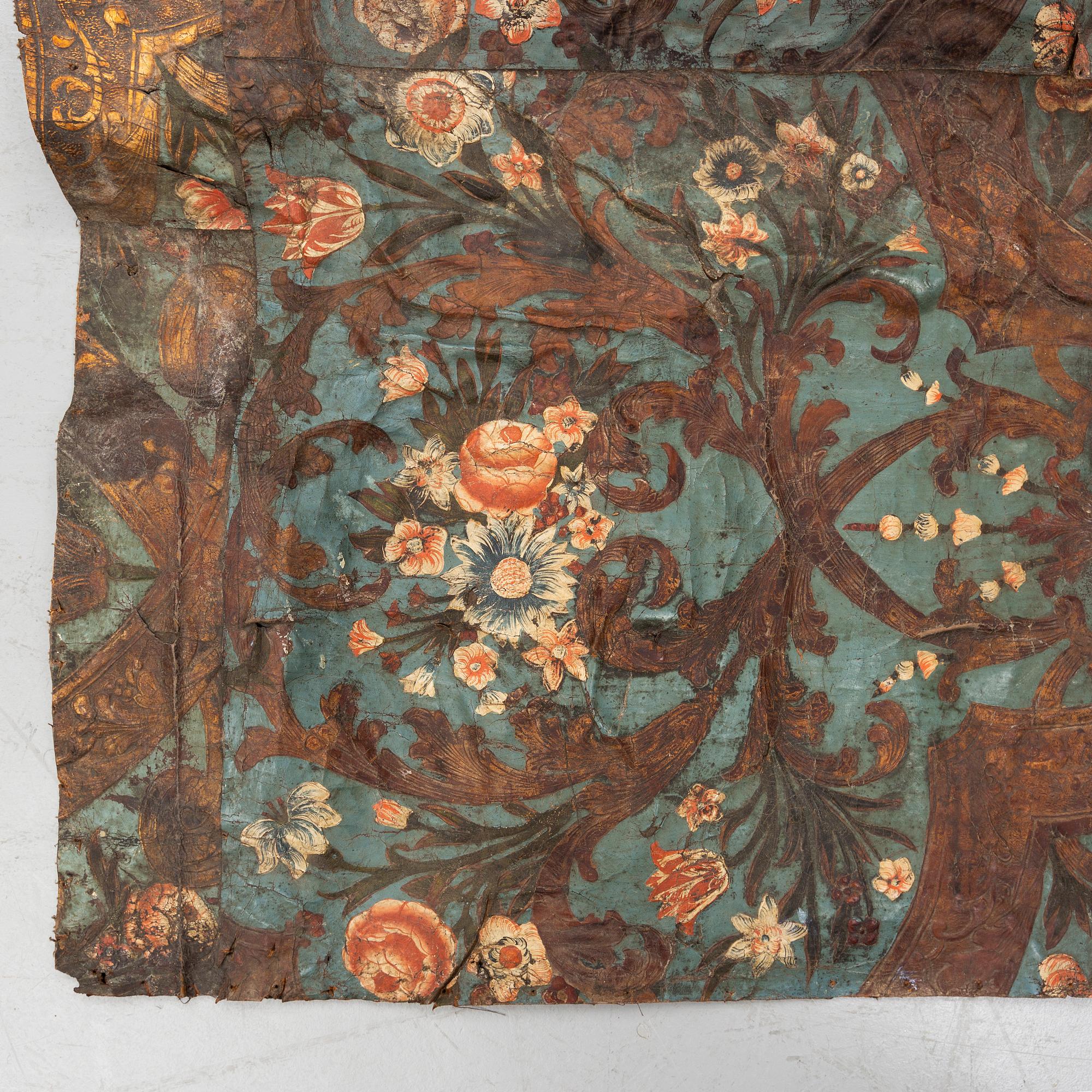 TAPET /GYLLENLÄDER, Holland, 1700-talets början.