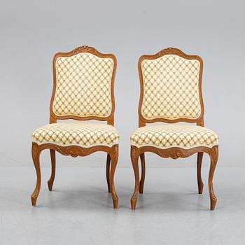 Stolar, ett par, fransk rokokostil, 1800-talets slut.