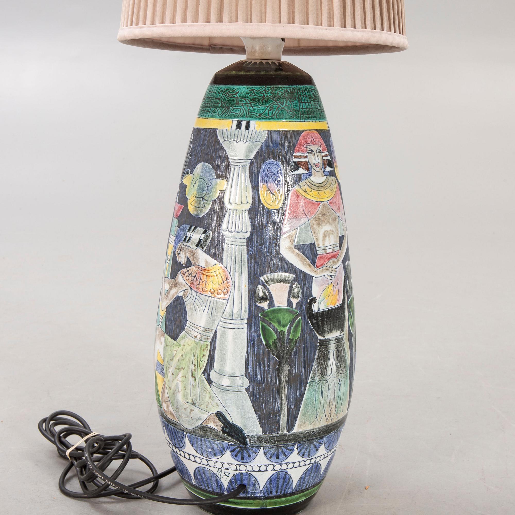 Marian Zawadzki, floor lamp, Tilgmans Keramik, signed and dated 1957.